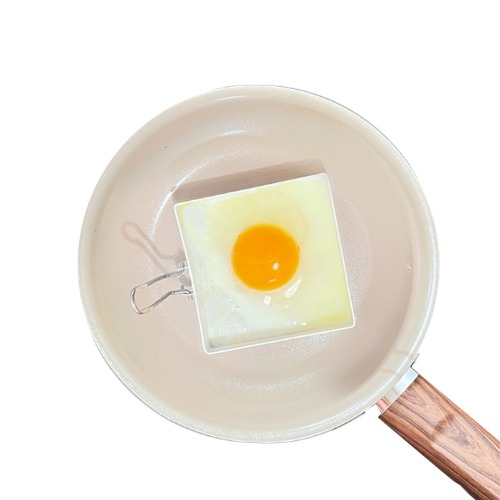 하얀 사각 모양틀 스텐 달걀 후라이 토스트 계란틀