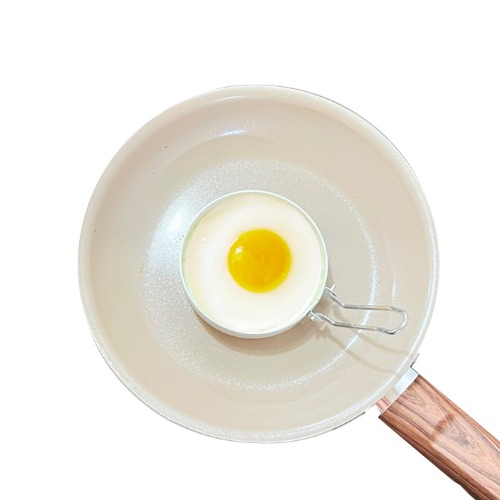 하얀 원형 모양틀 스텐 달걀 후라이 토스트 계란틀